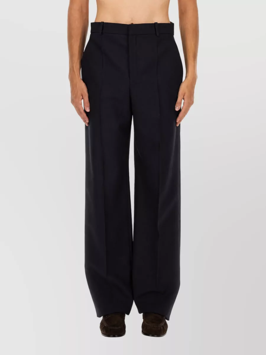 Saint Laurent High Waist Tailored Wide Leg Suit Pants