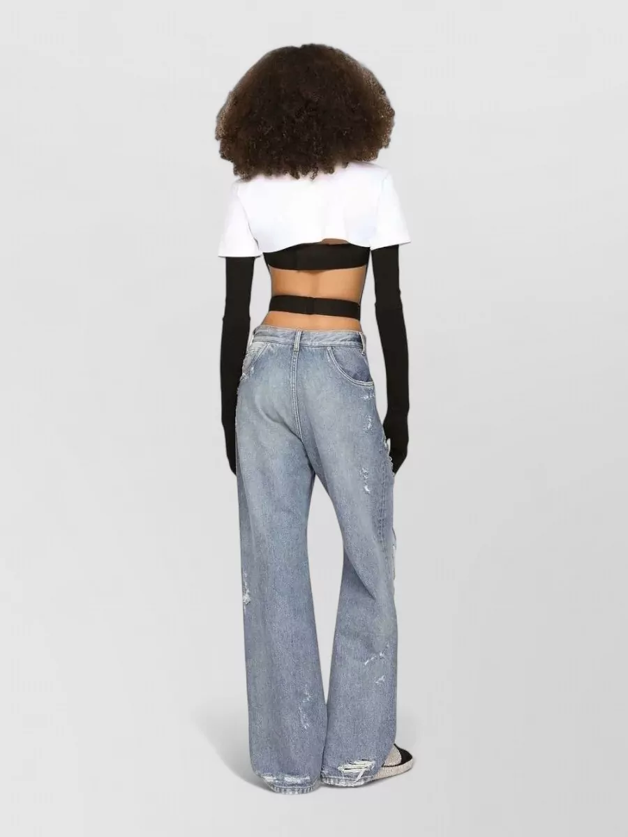 Dolce&Gabbana Stretch Jersey Corset Top Cropped Silhouette