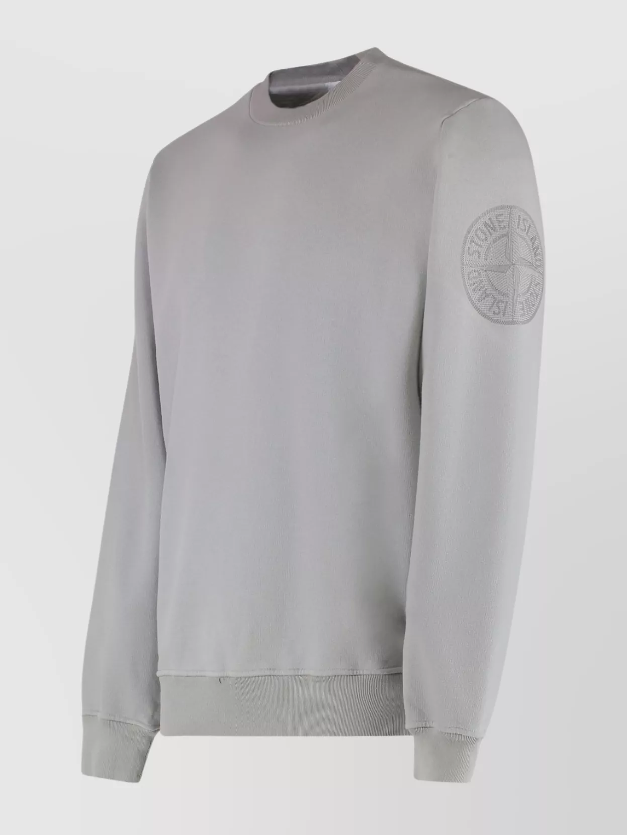Stone Island Crew-Neck Cotton Sweatshirt Compass Detail