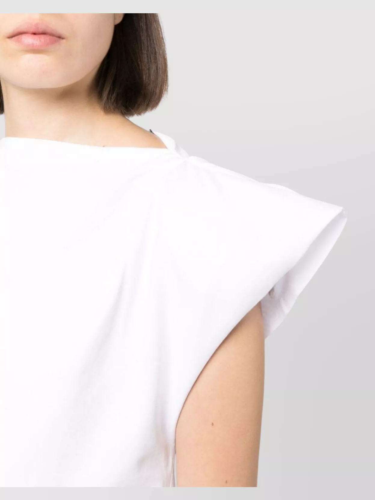 Isabel Marant Padded Boat Neck T-shirt With Asymmetric Hem