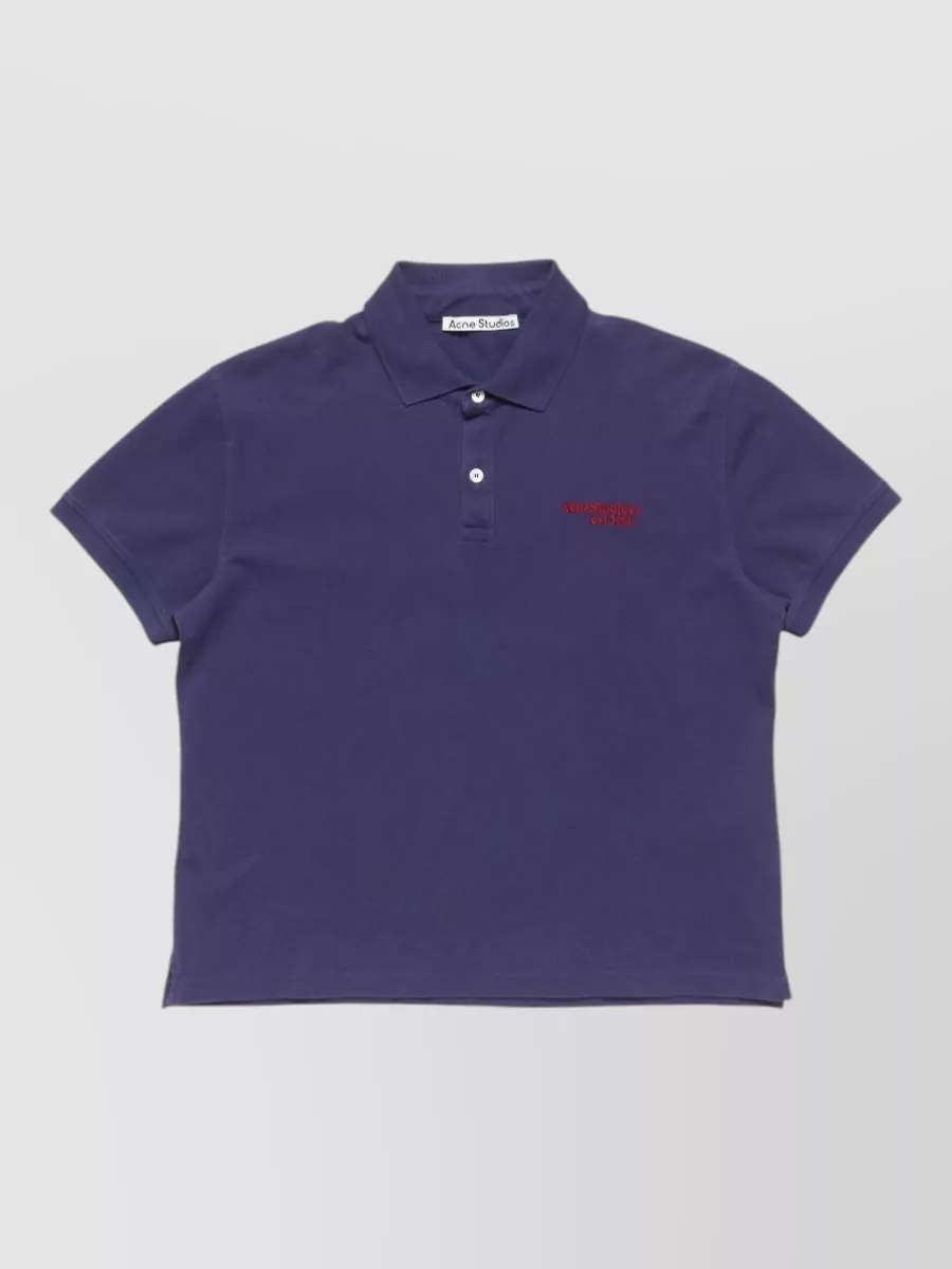 Acne Studios Cotton piqué logo-embroidered polo shirt