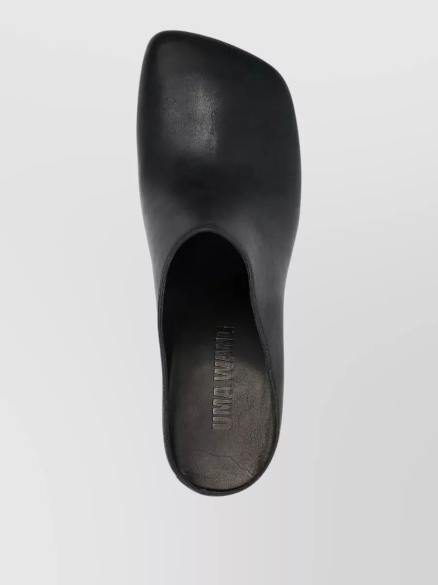 Uma Wang Leather Square-Toe Mules