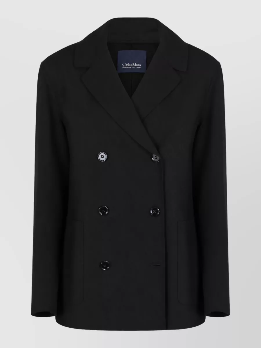 S Max Mara wool double-breasted suit jacket