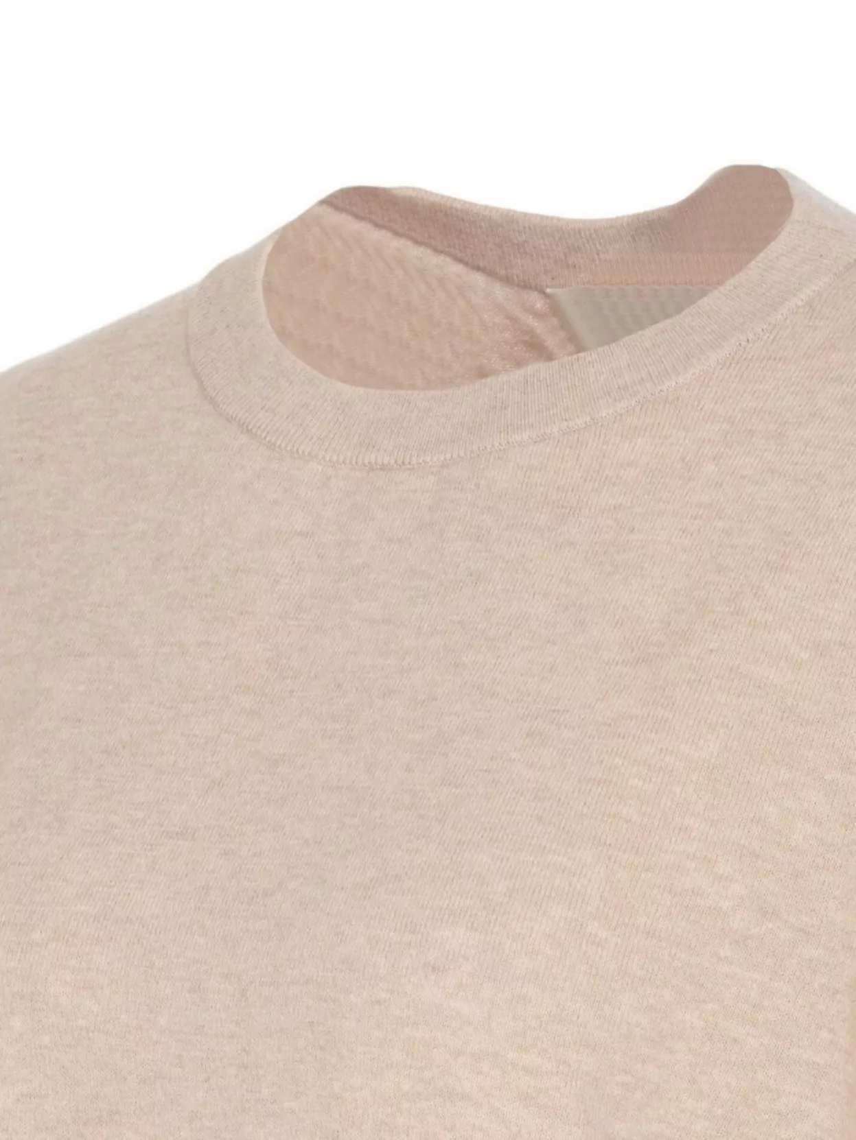 Lisa Yang Crewneck Plain Short Sleeve Soft Texture