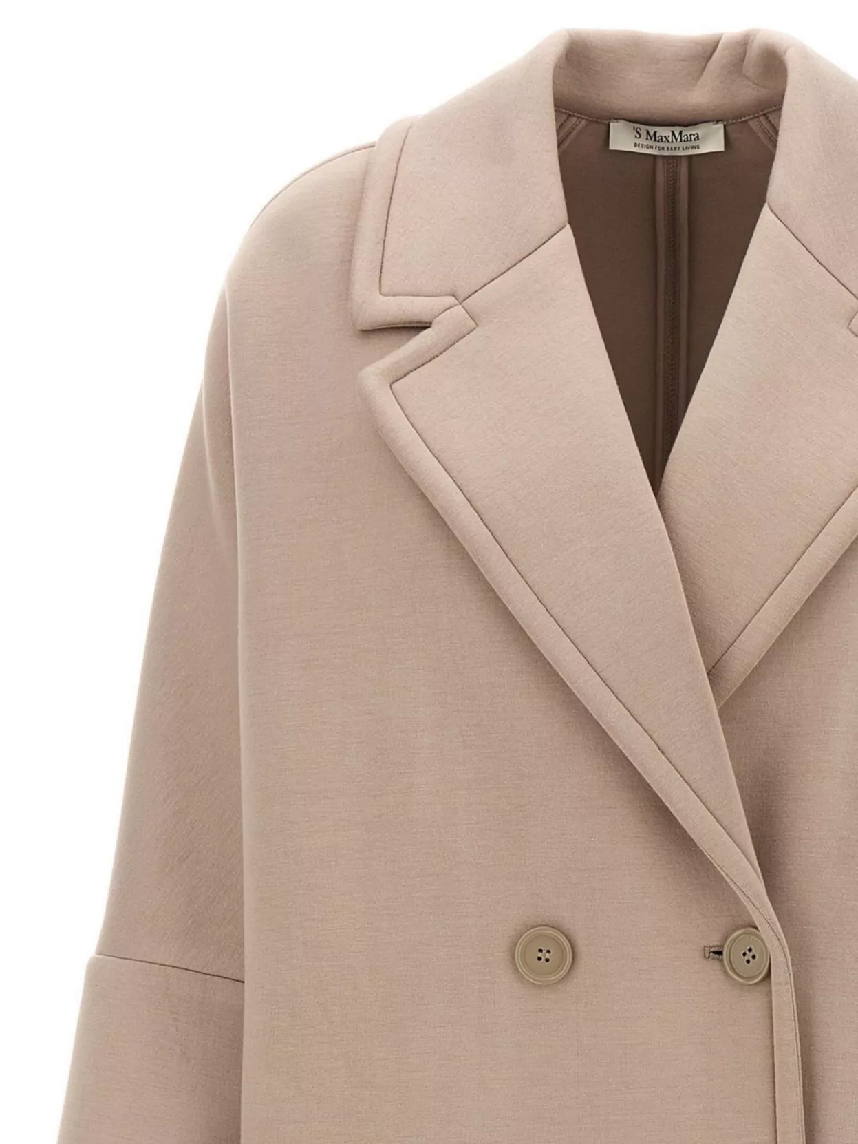 Shop 's Max Mara 'emma' Oversized Double-breasted Coat With Raglan Sleeves