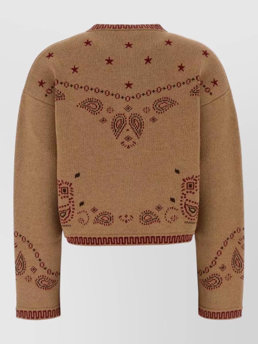 Alanui Embroidered Cashmere Wool Cardigan