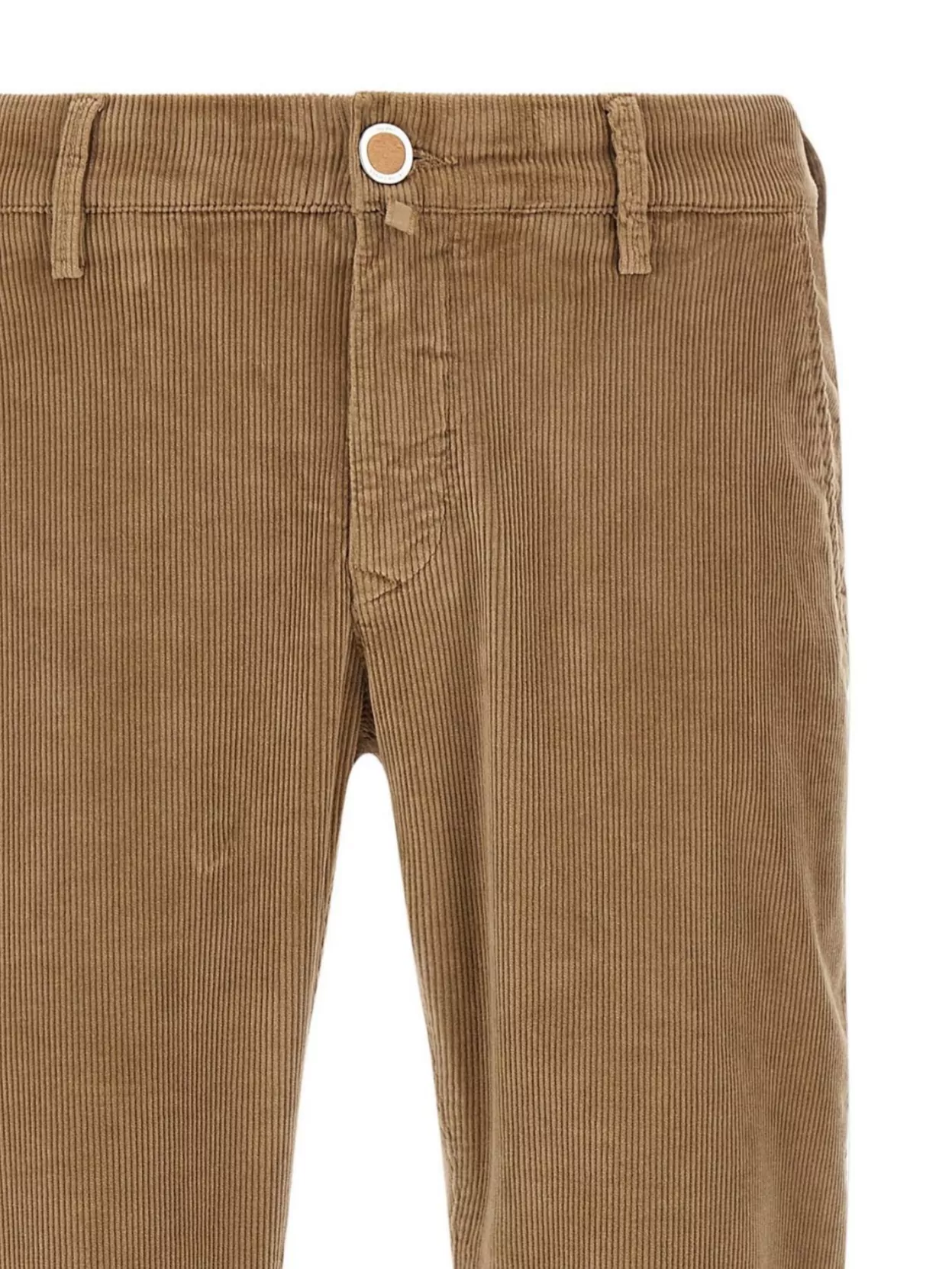 Jacob Cohen Corduroy Trousers With Pockets And Loops In Brown