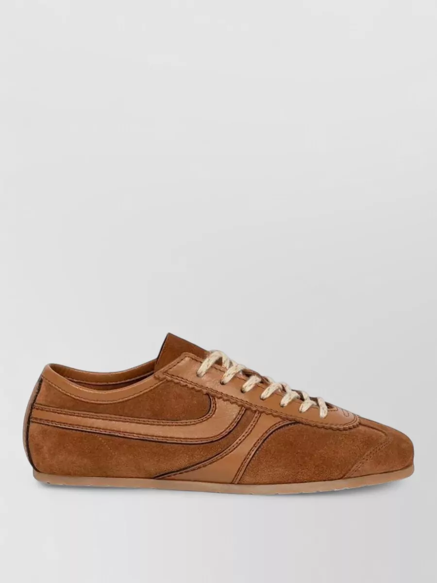 Dries Van Noten Leather Low-Top Sneakers