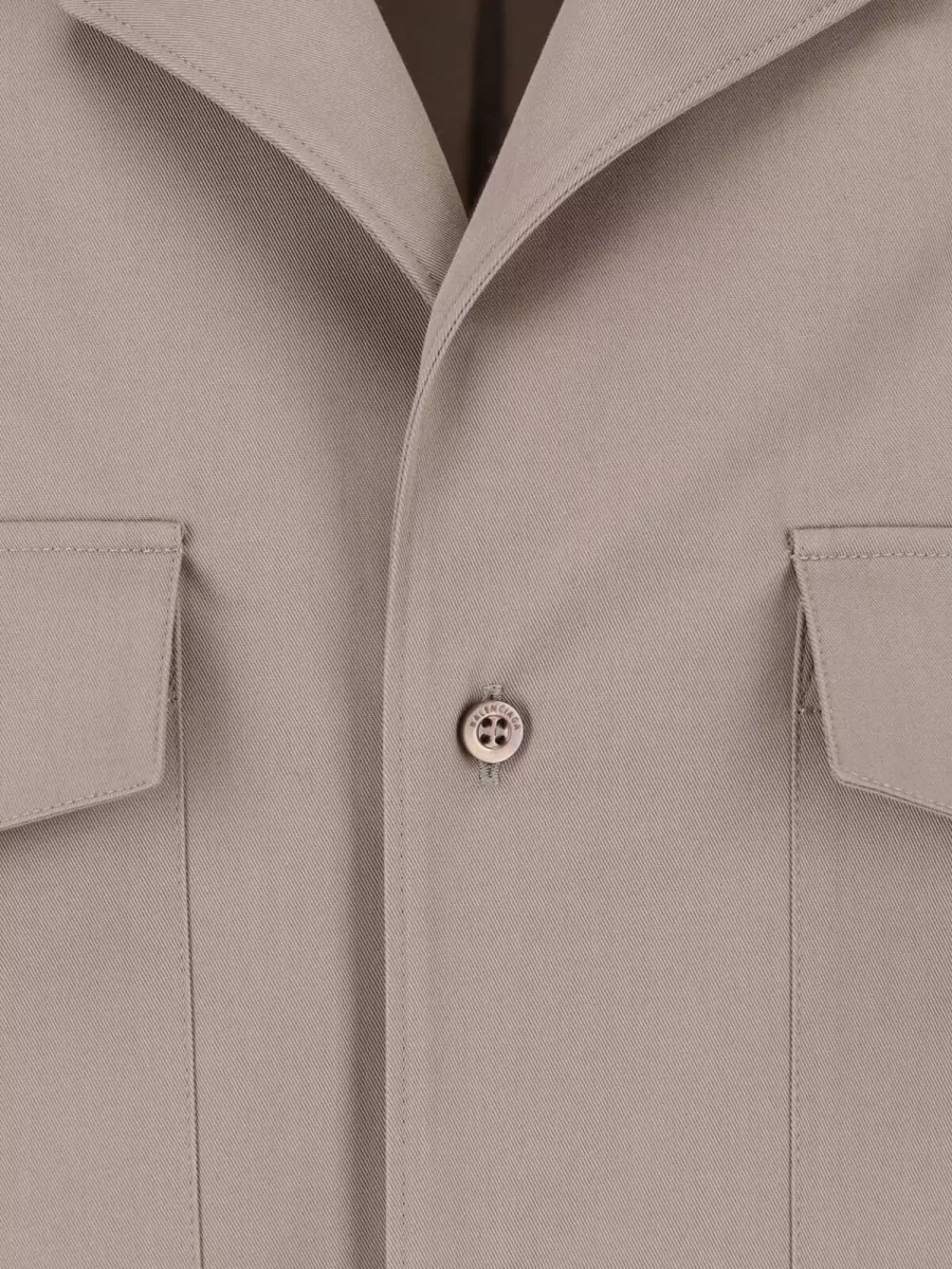 Balenciaga Cotton Double-Layer Short-Sleeve Shirt