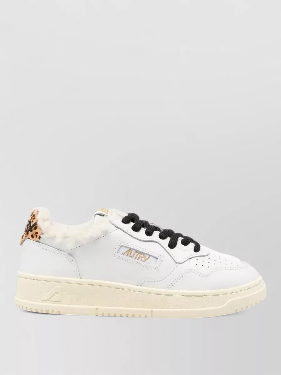 Autry leather leopard-print low-top sneakers
