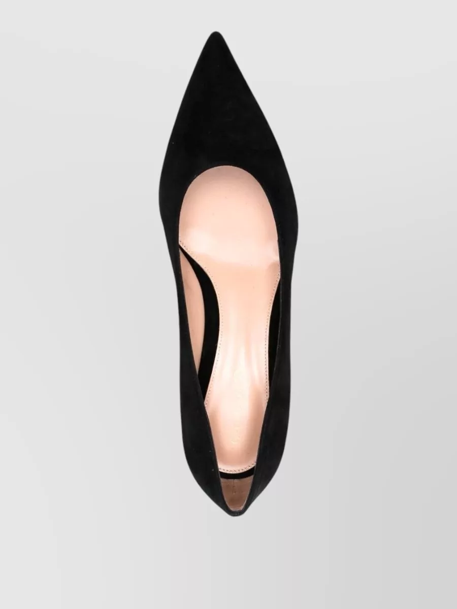 Gianvito Rossi Suede Leather Block Heel Pumps