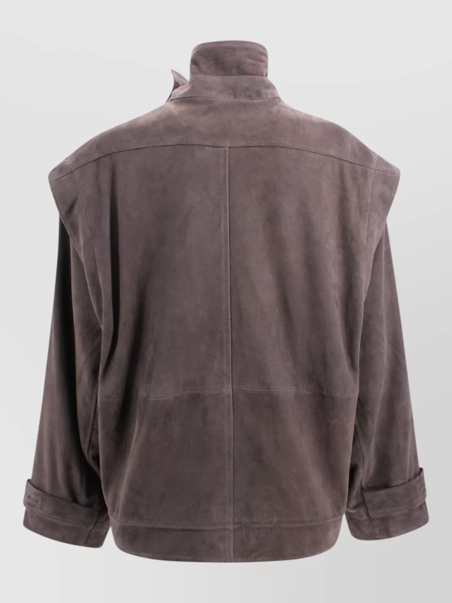Rotate Leather Oversized Single-Breasted Coat