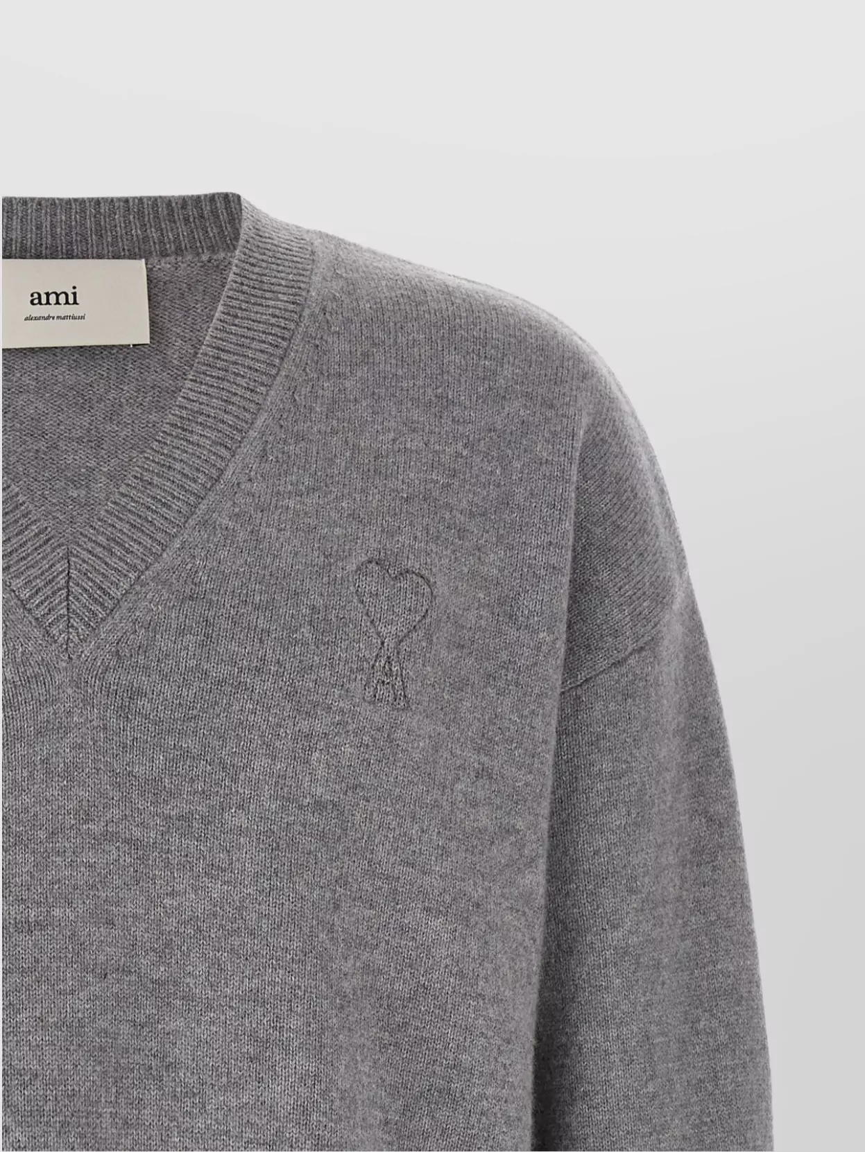 Ami Paris Puff Logo Patch Sweater