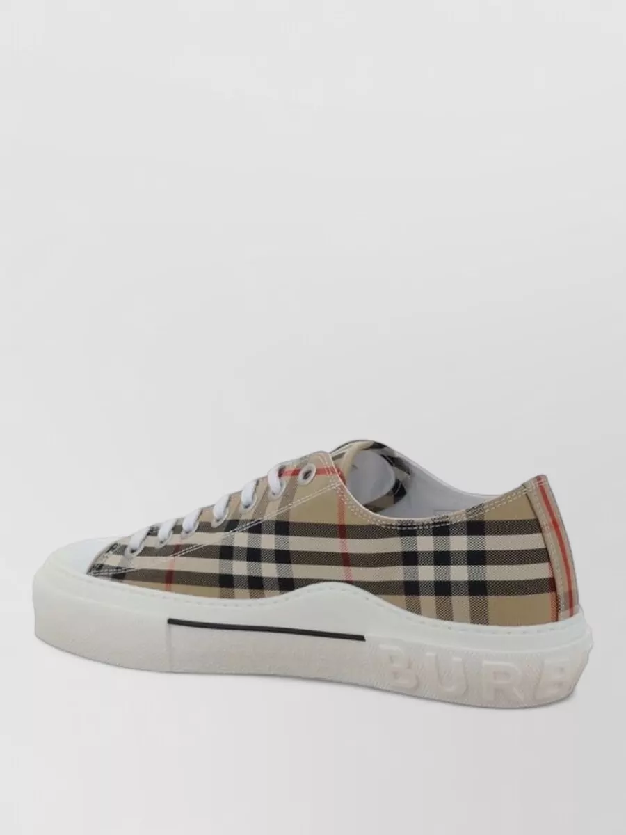 Burberry leather check low-top sneakers
