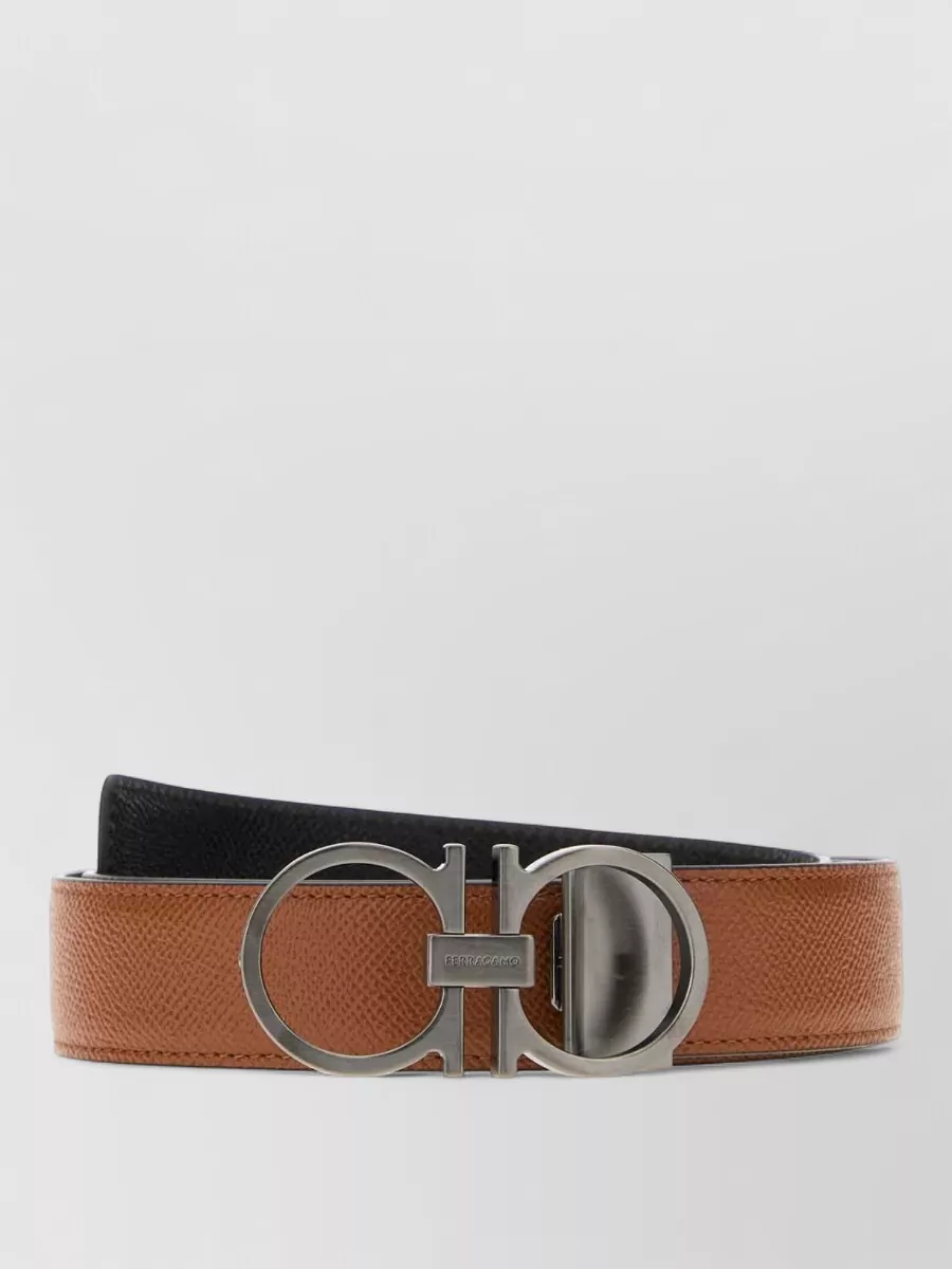 Ferragamo calf leather reversible belt