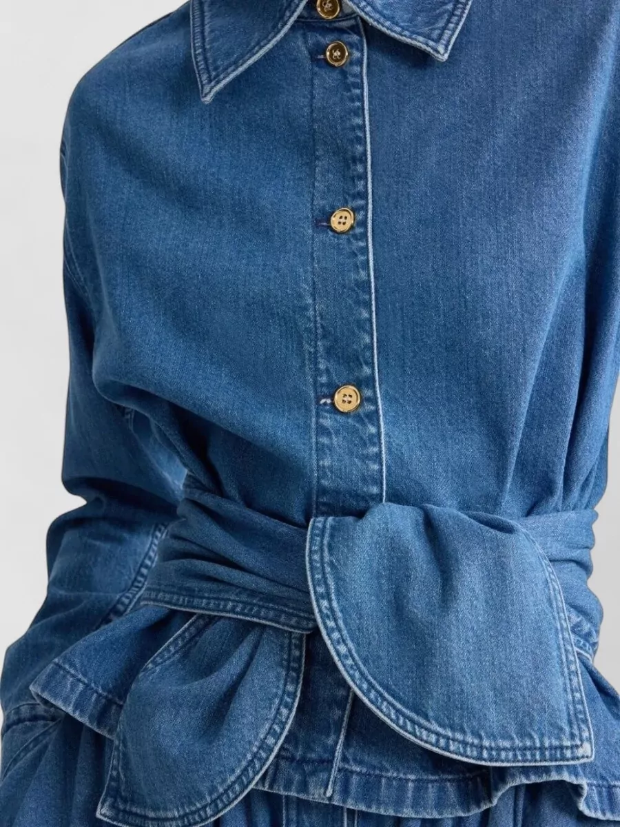 Patou Long Sleeve Knotted Shirt