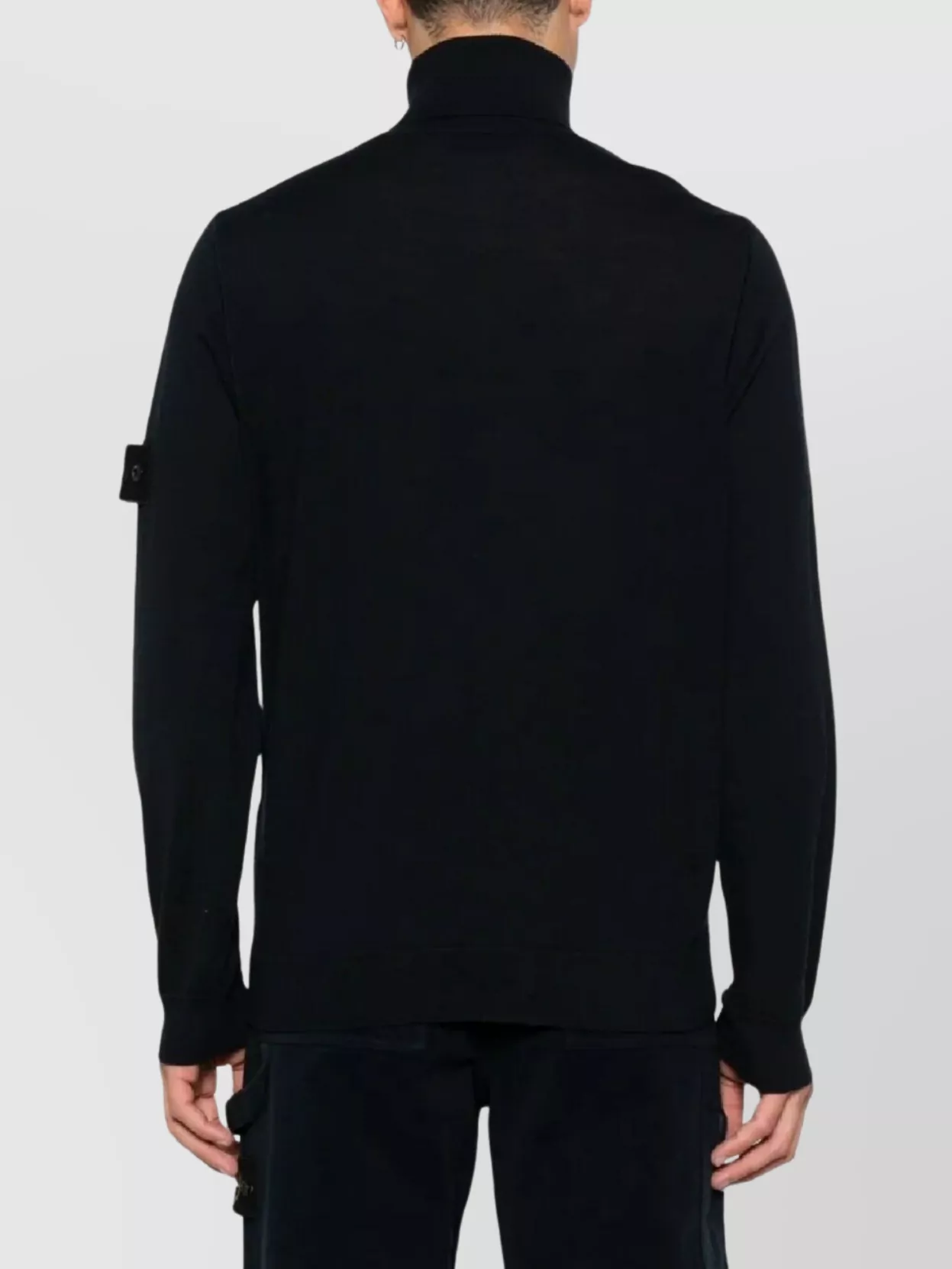 Stone Island Rws Sweater With Arm Patch And Turtleneck