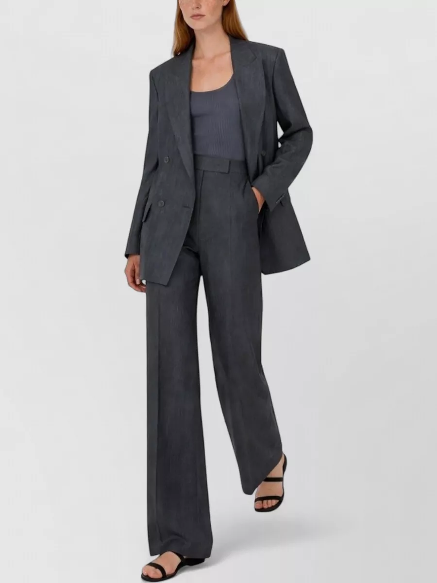 Max Mara Linen Double-breasted Suit Jacket