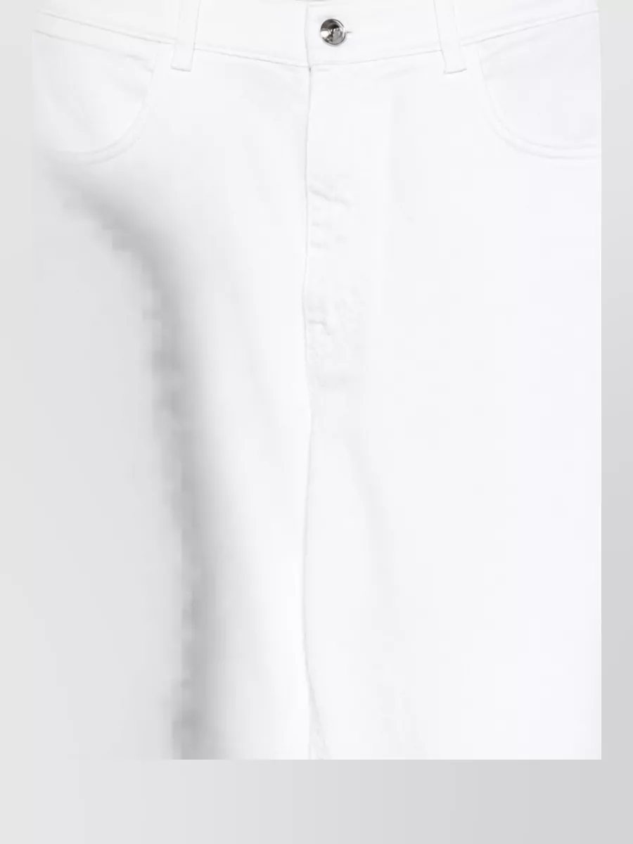 Fay Denim Wide-Leg Trousers