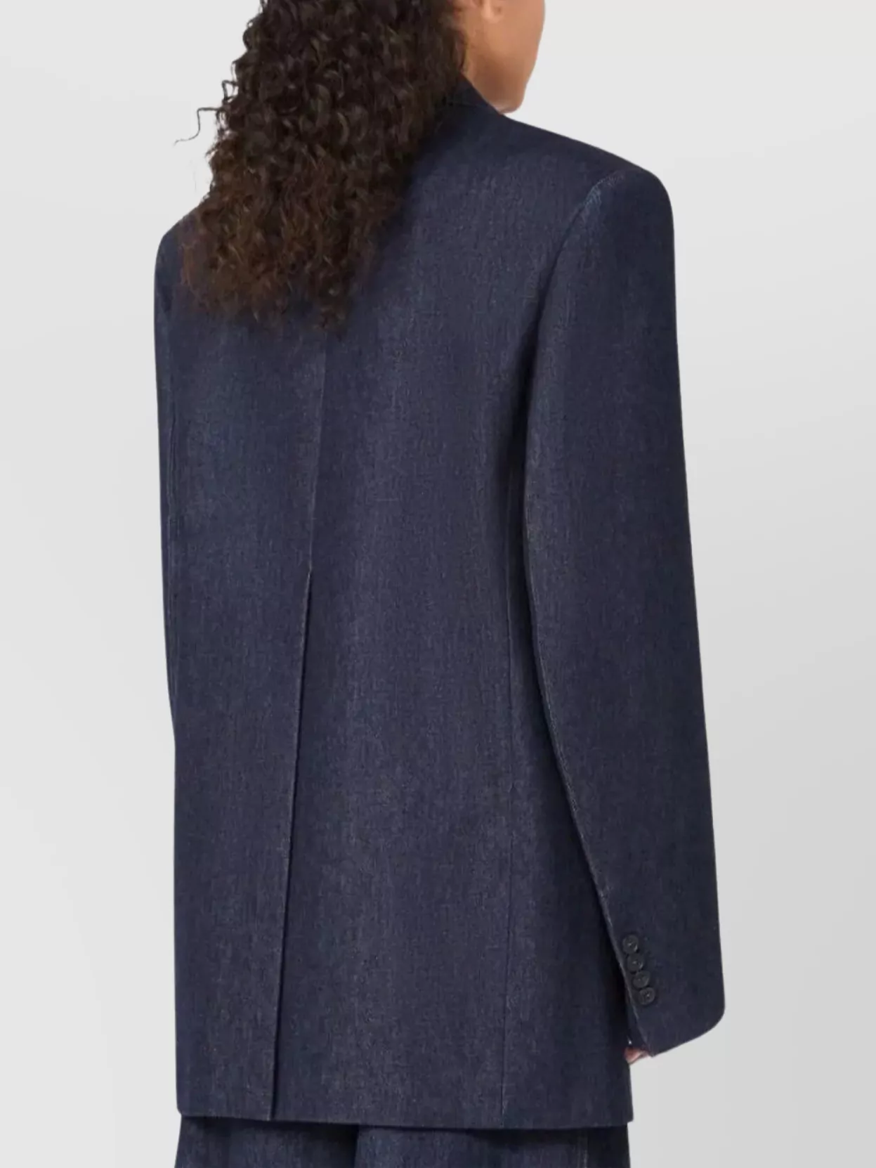 Sportmax Double-breasted Long Sleeve Blazer In Blue