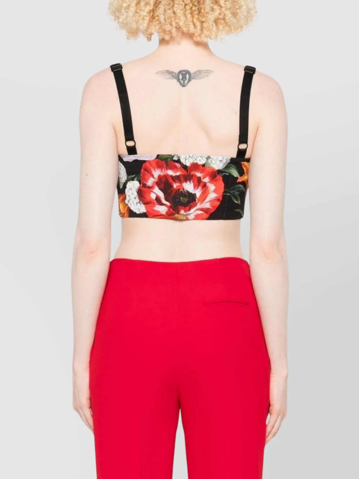 Dolce&Gabbana Floral Print Cropped Dress With Adjustable Straps