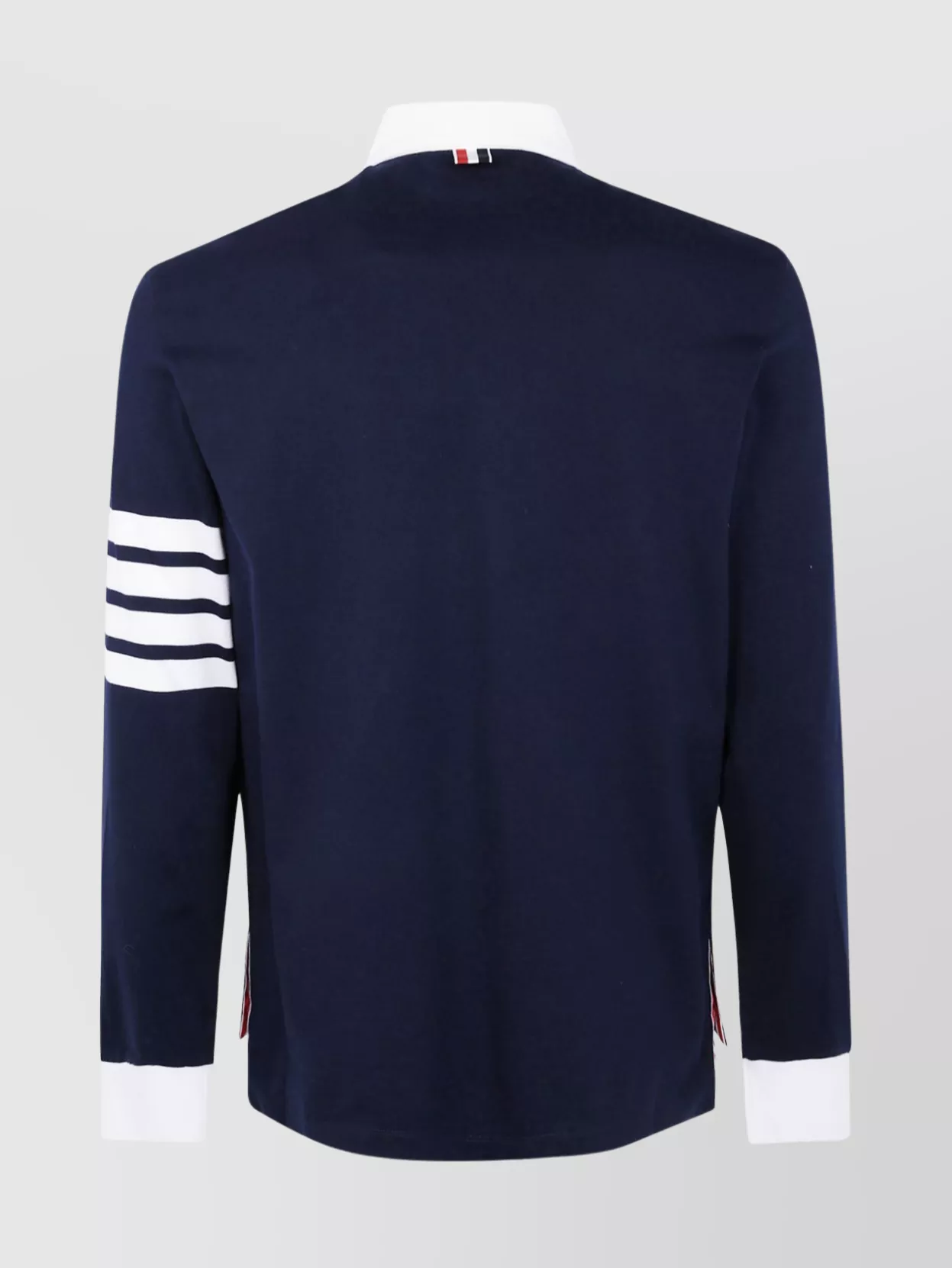 Thom Browne Long Sleeve Rugby Shirt With Striped Detail