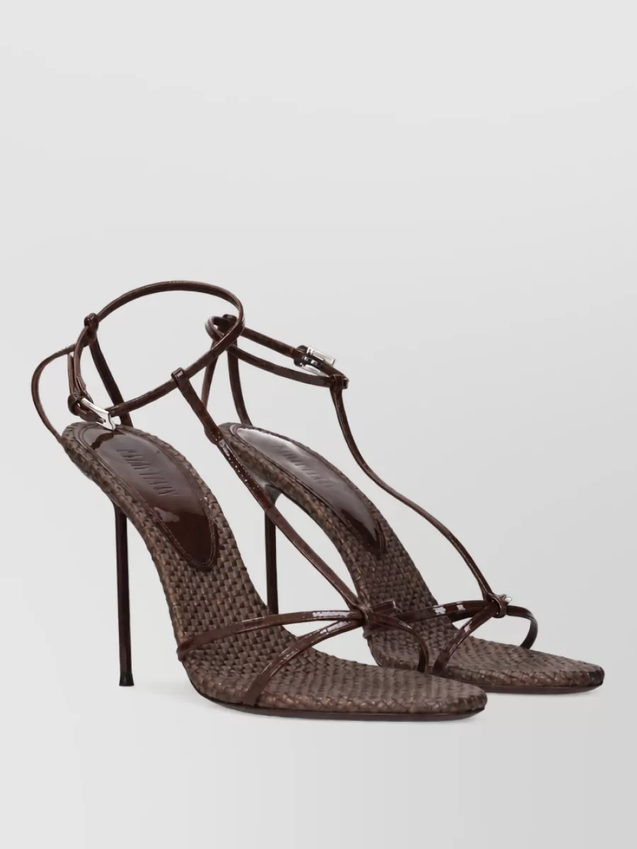 Paris Texas Leather Stiletto Heel Sandals