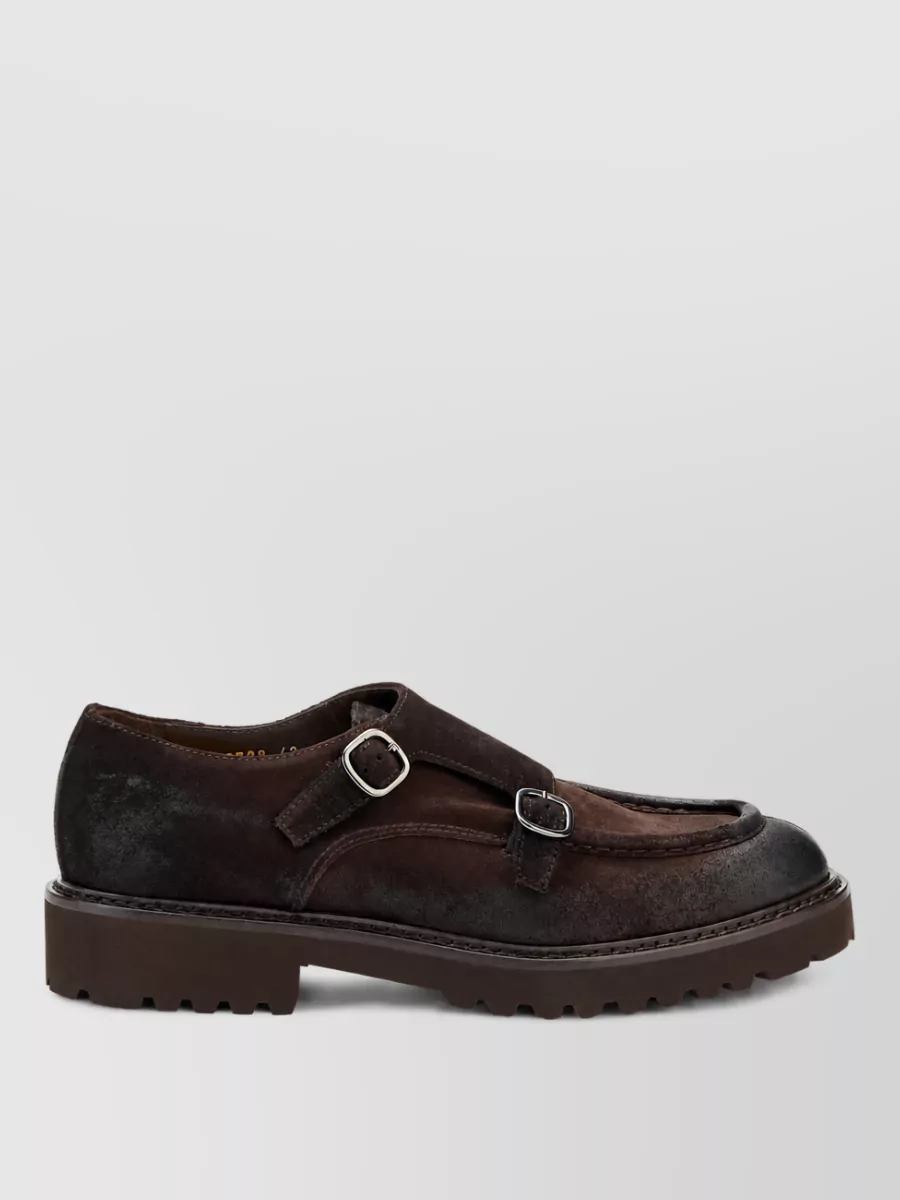 Doucal's Leather monk shoes