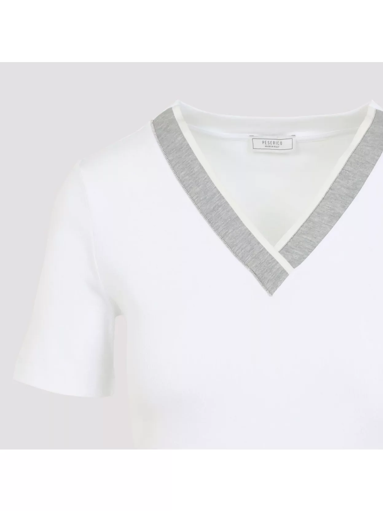Peserico V-Neckline Cotton T-Shirt Short Sleeves