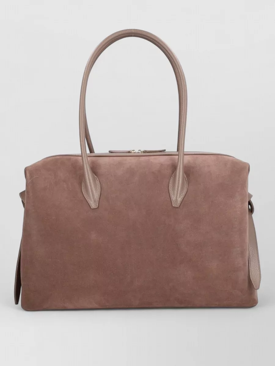 Yuzefi Brioche Large Rectangular Suede Shoulder Bag In Multi