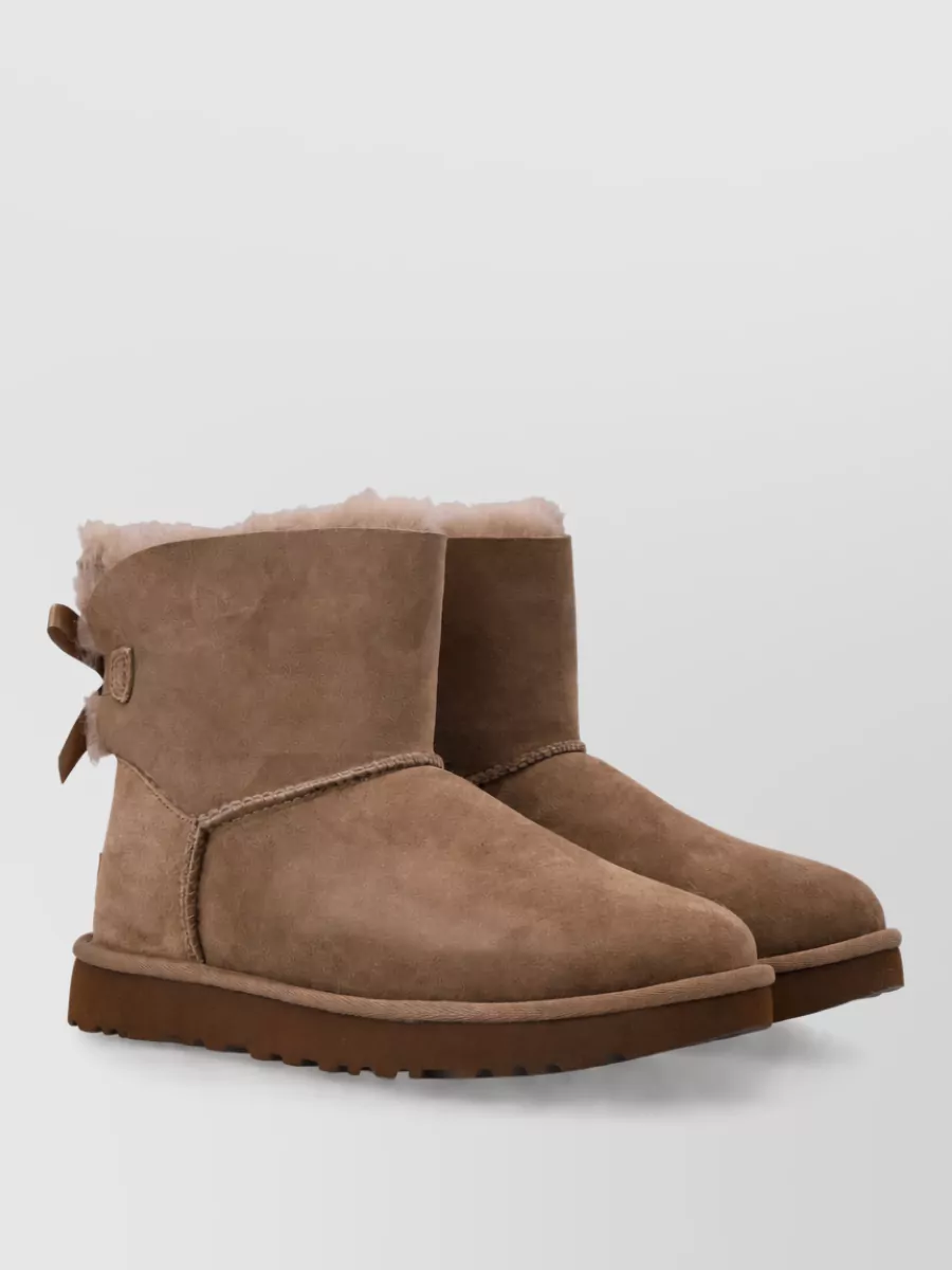 Ugg leather mini bailey bow ii ankle boots