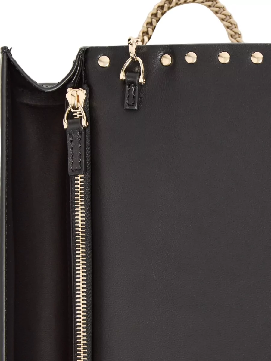 Valentino Grained Leather Rockstud Chain Wallet
