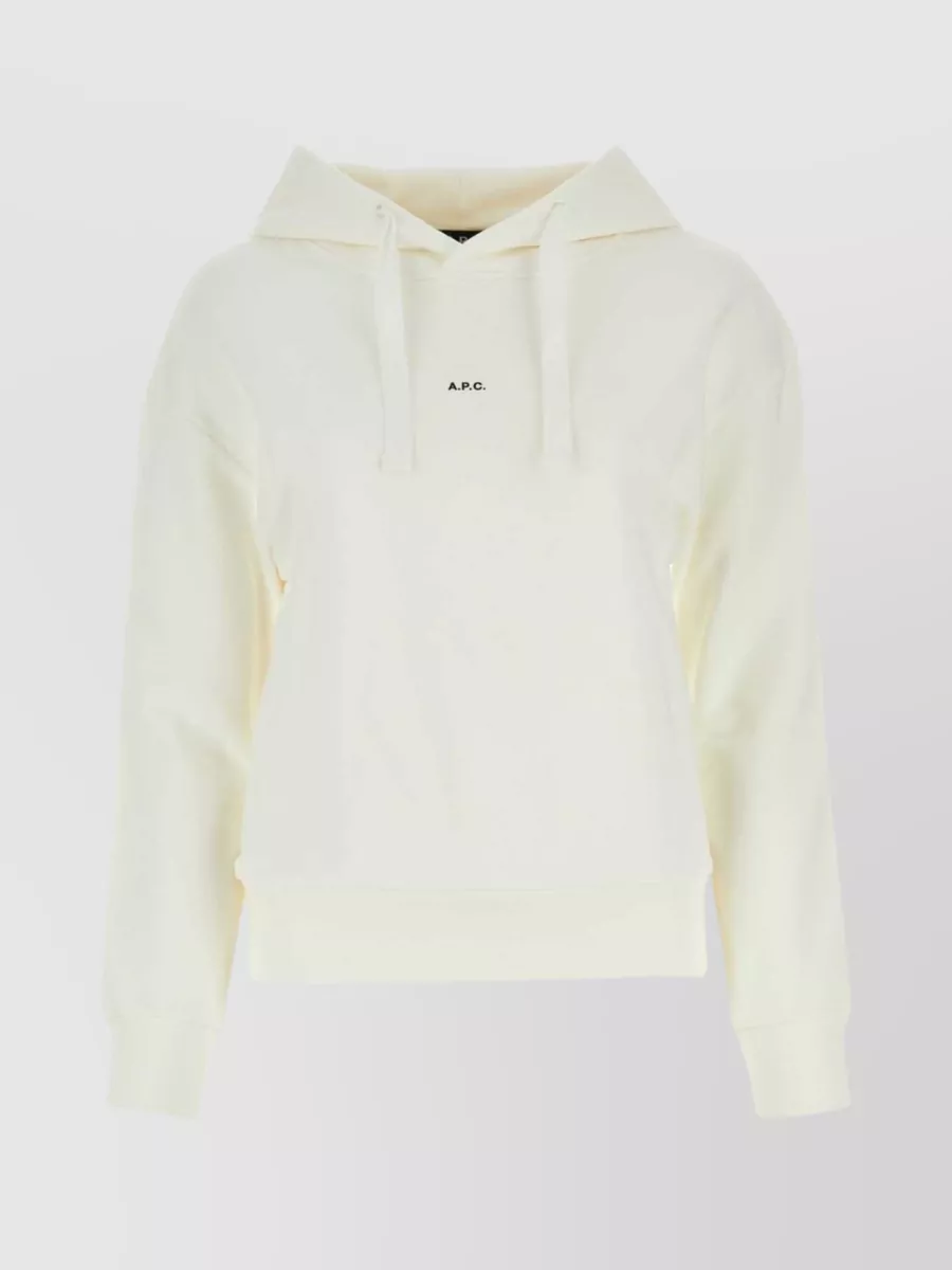 Shop Apc Christina Sweatshirt In Cotton In Beige