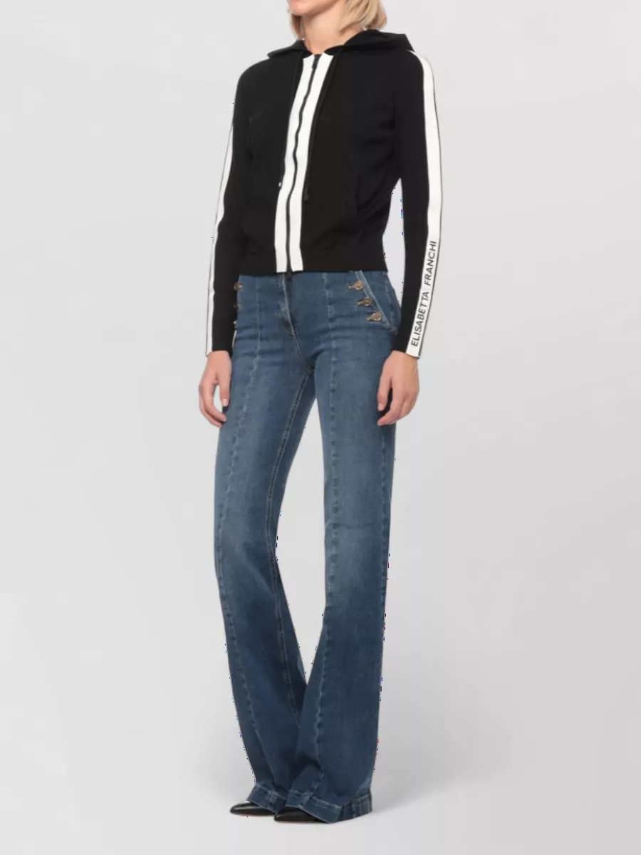 Elisabetta Franchi Hooded Zip Sweatshirt