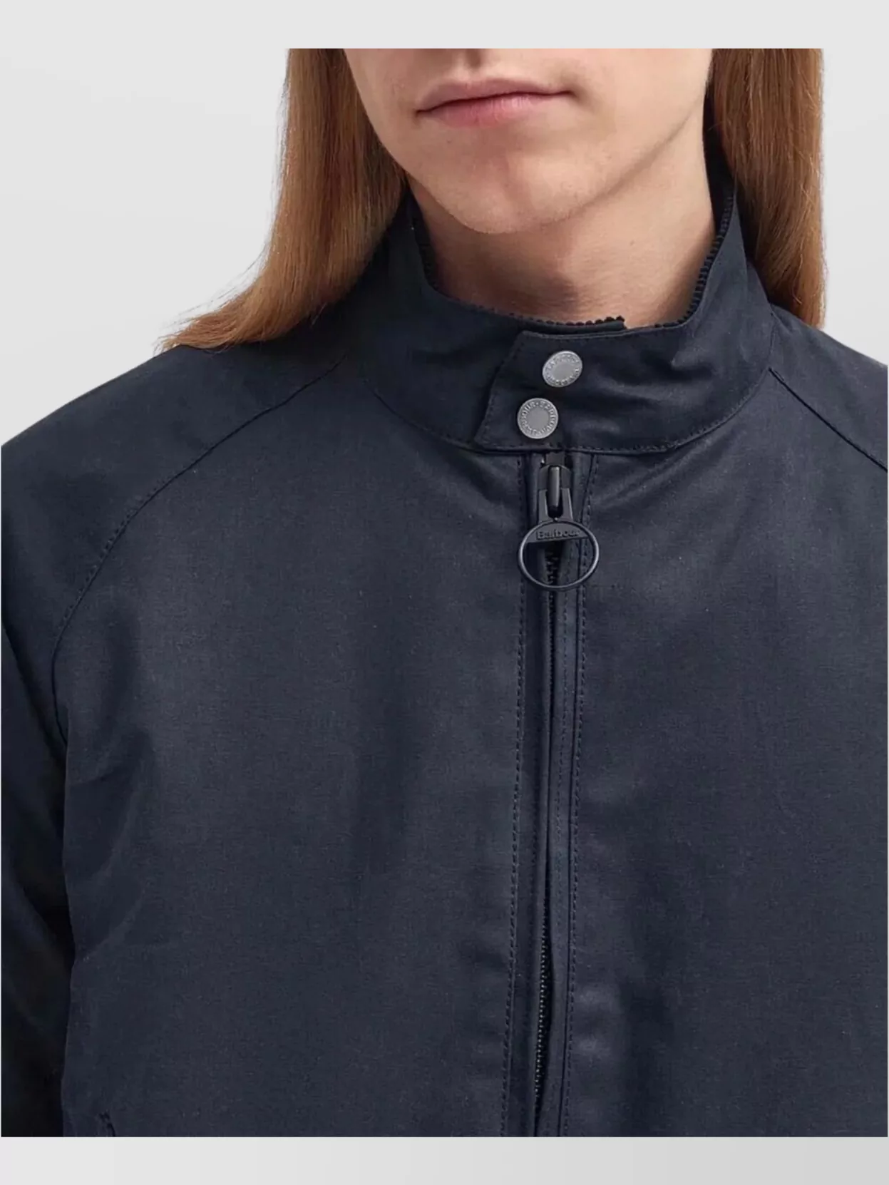 Baracuta Unisex Waxed Jacket Snap Collar