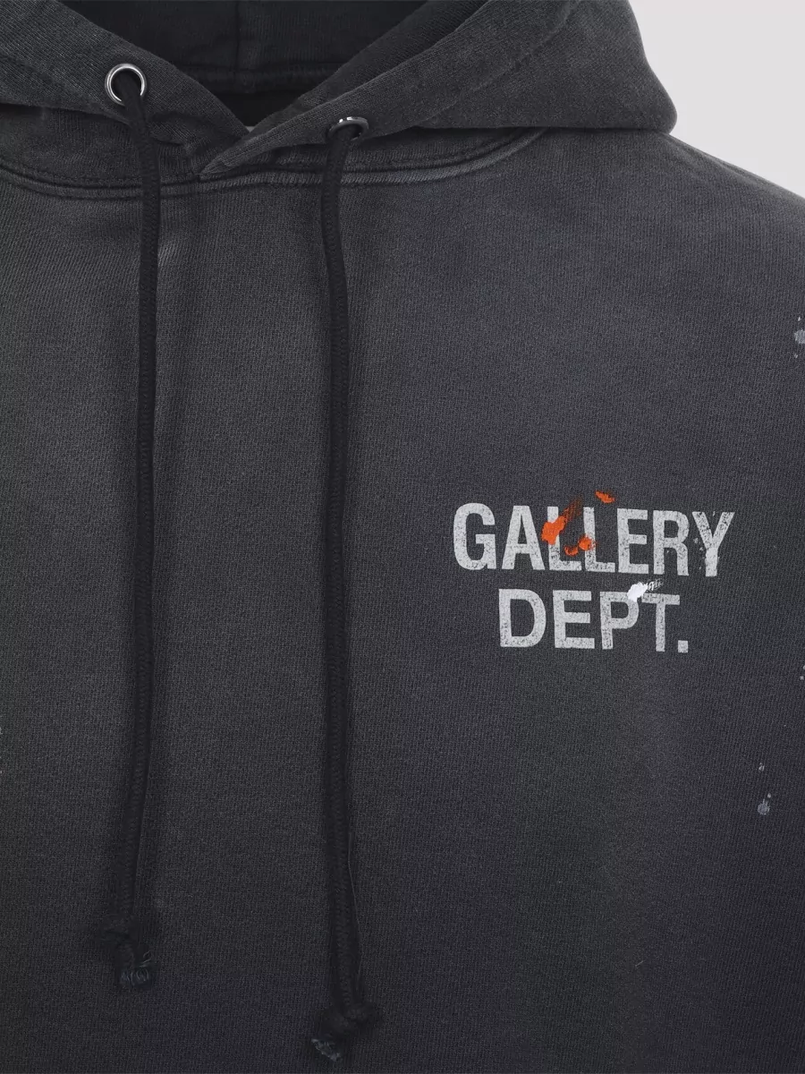 Gallery Dept. Paint Logo Hoodie Drawstring Hood Pocket