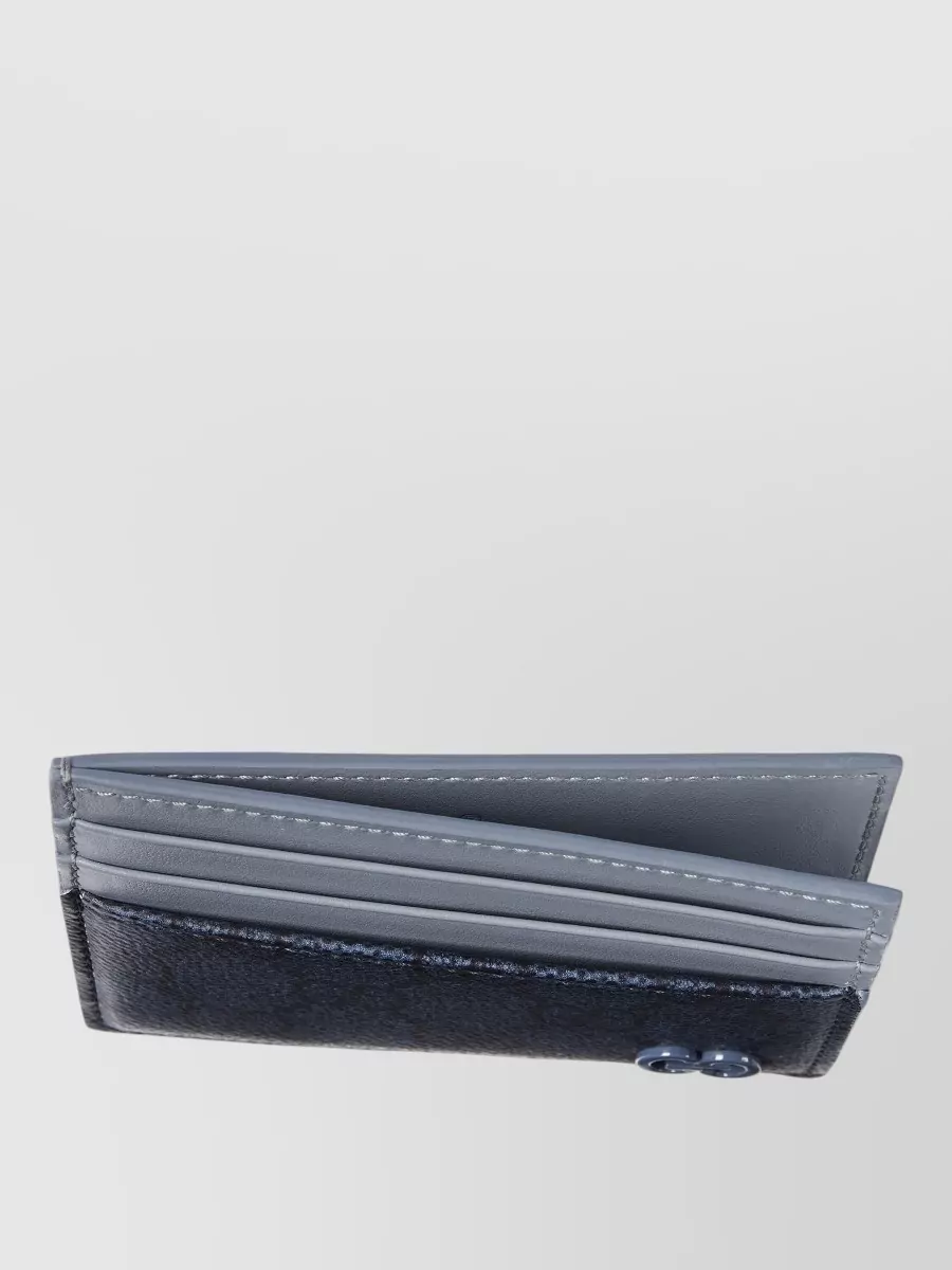 Gucci Compact Card Case Wallet Textured Finish