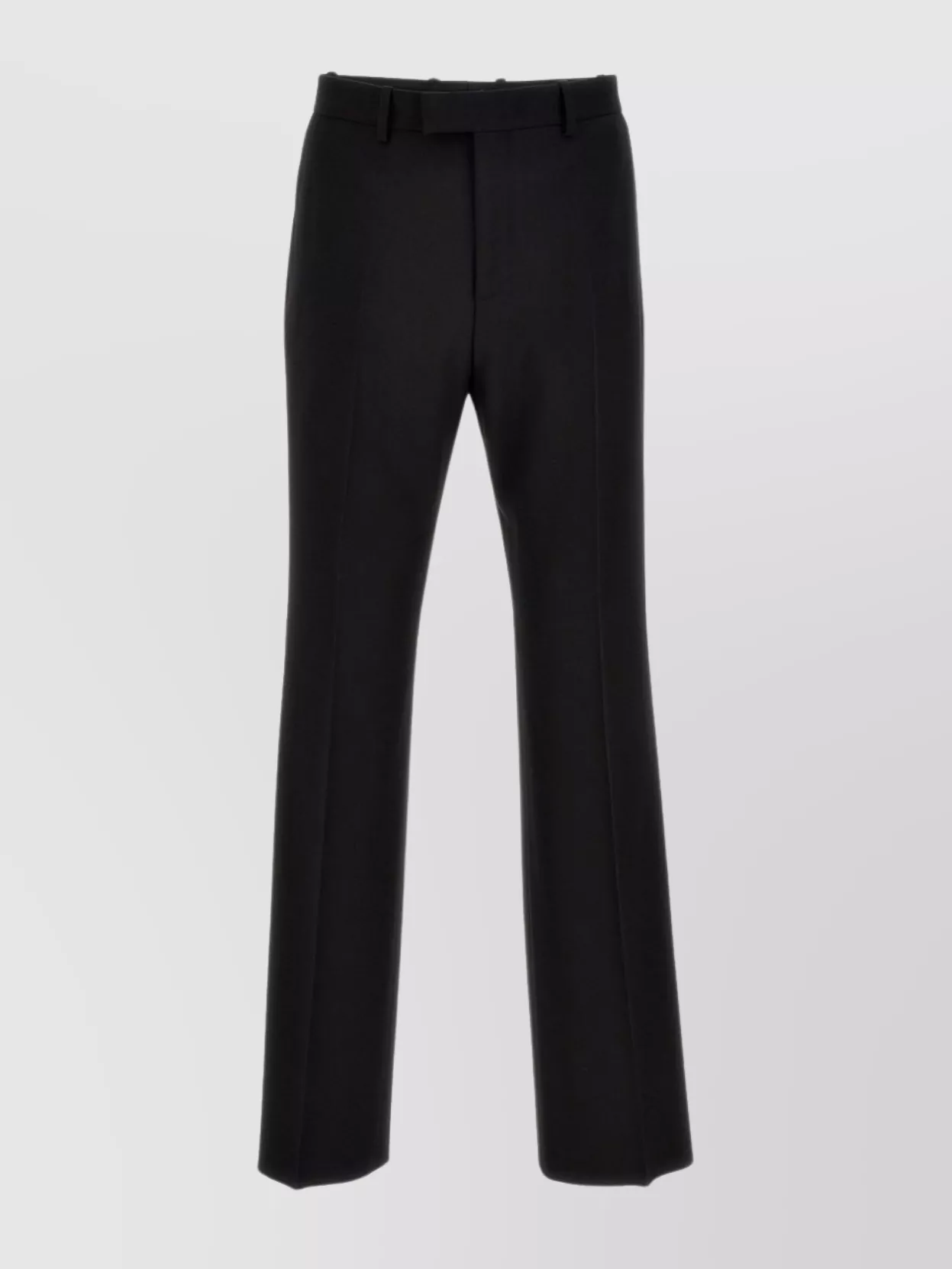 Shop Ferragamo Wool Trousers With Back Pocket And Front Crease
