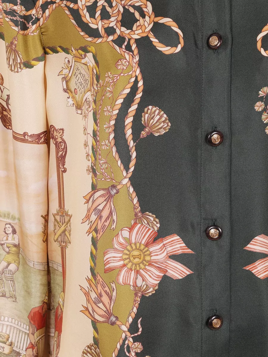 Zimmermann Silk Printed Long-Sleeve Shirt
