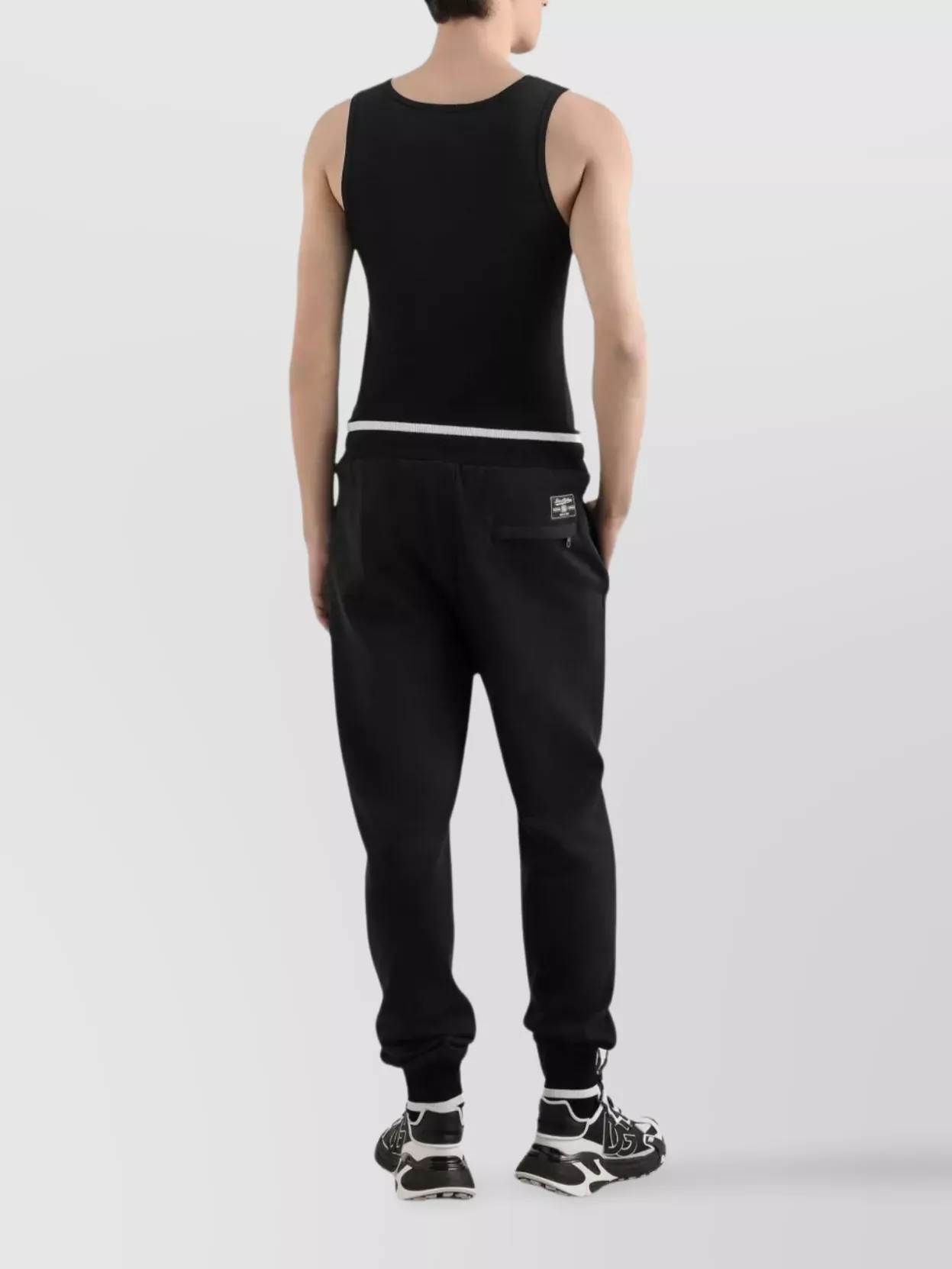 Dolce&Gabbana Ribbed Cotton Tank Top With Round Neckline
