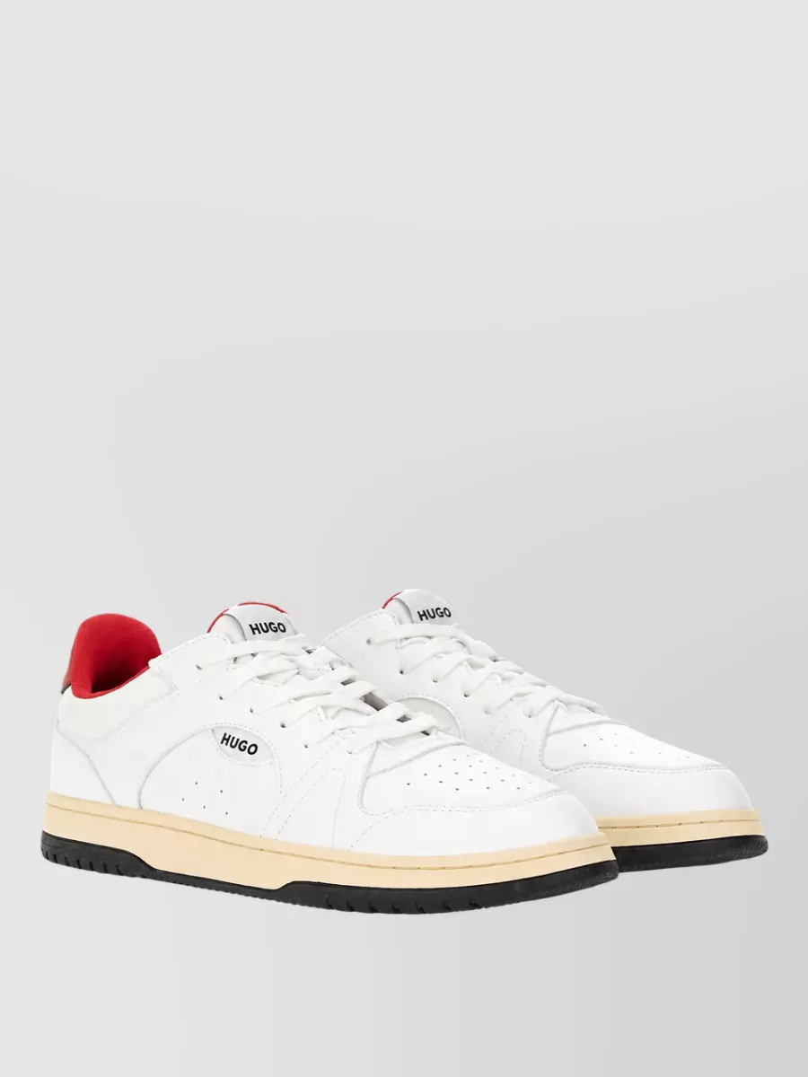 Hugo Leather Lace-Up Sneakers