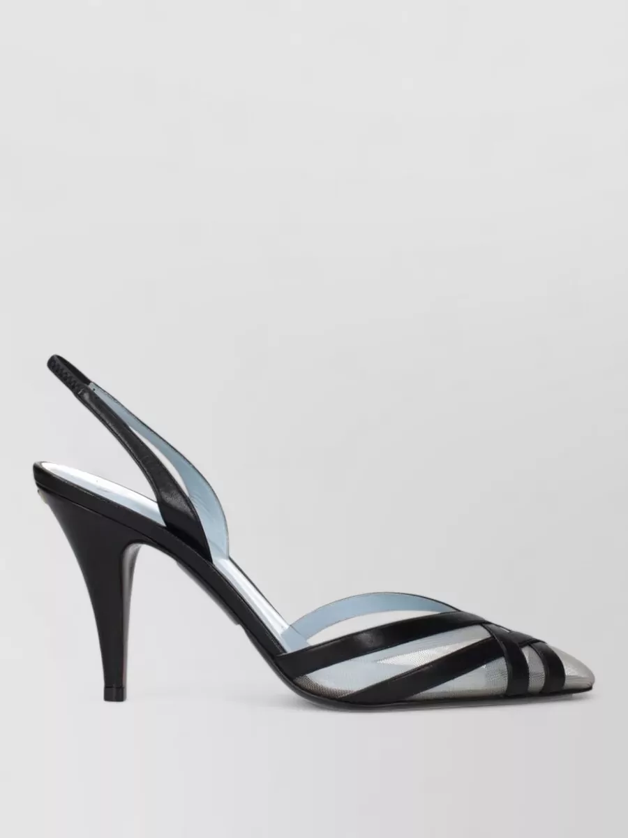 Valentino Garavani Leather Woven Slingback Sandals