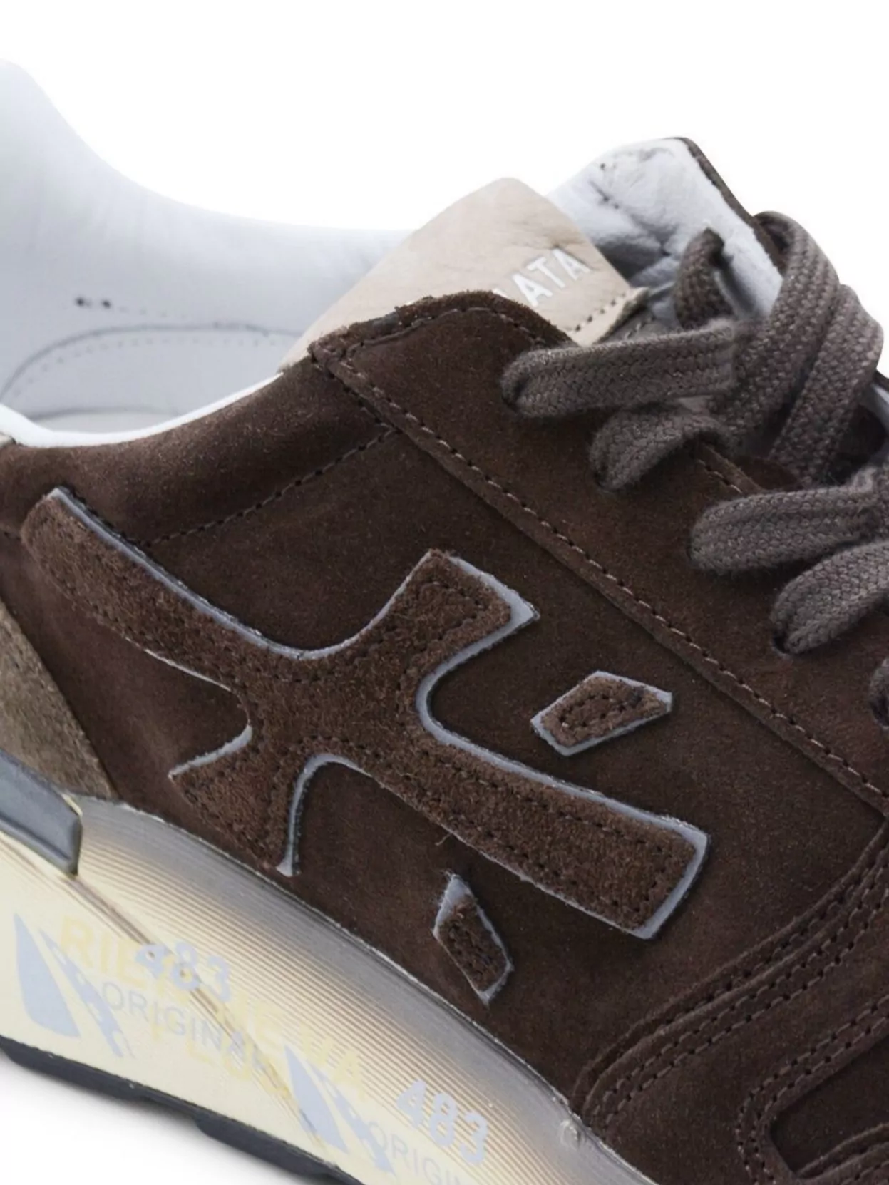 Premiata Suede Upper Sneakers Contrast Sole