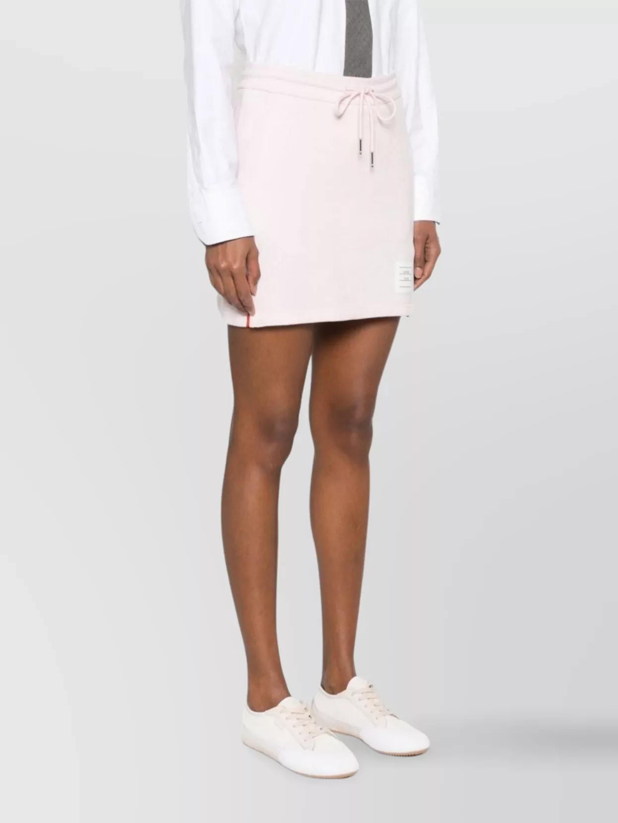 Thom Browne Cotton Mini Skirt Side Stripes