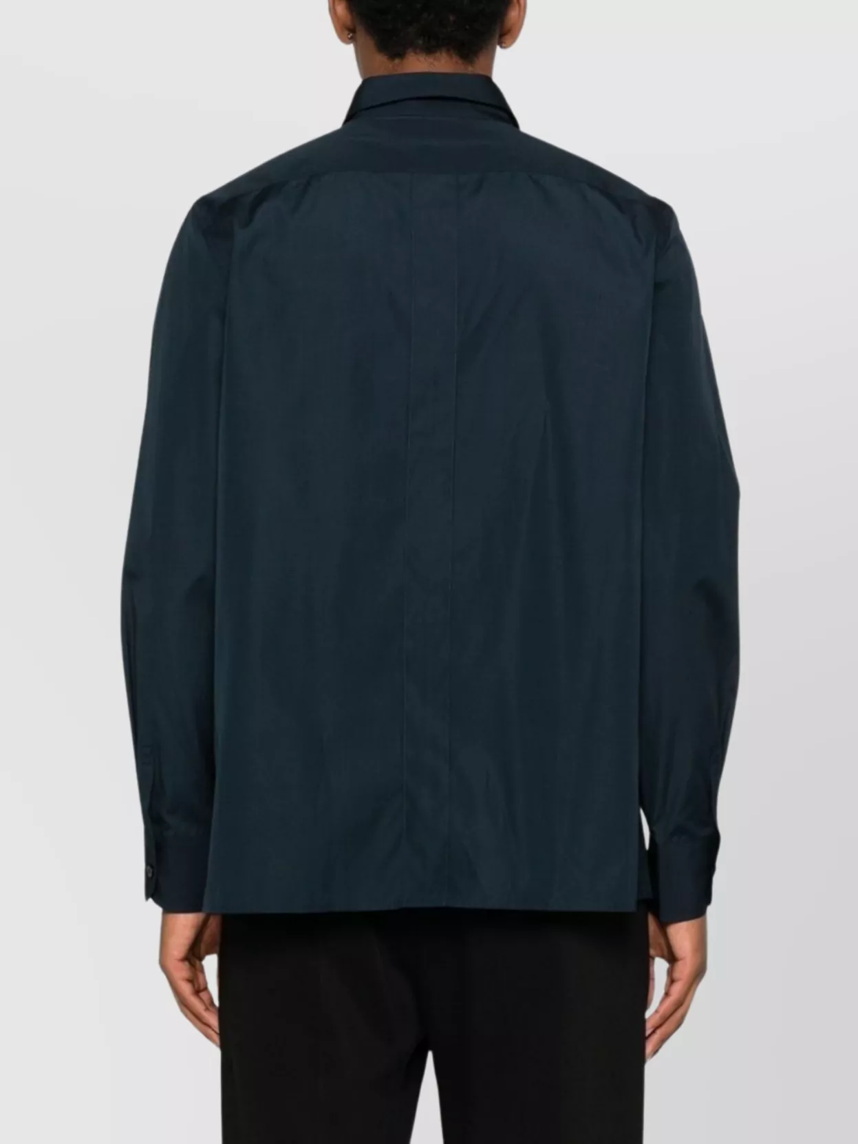 Saint Laurent Long Sleeve Cotton Shirt Featuring Collar