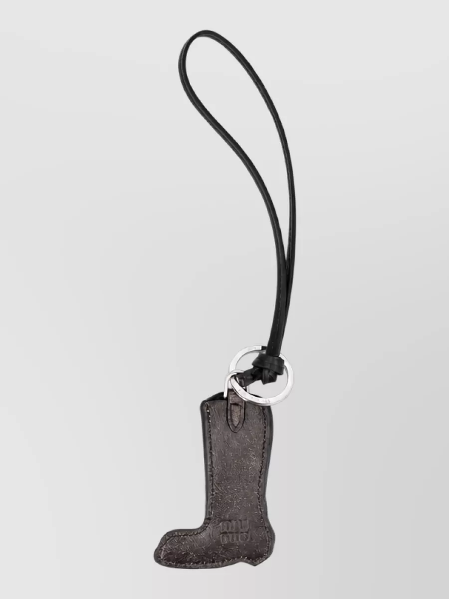 Miu Miu leather keyring