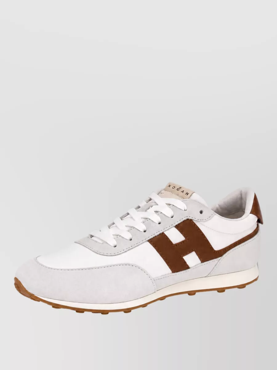 Hogan Leather Paneled Lace-Up Shoes
