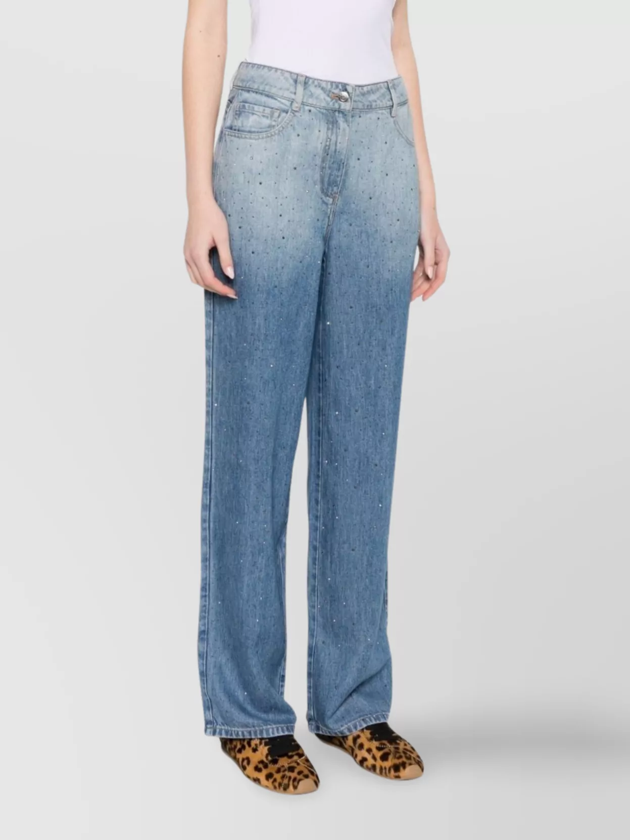 Iro Wide-leg Crystal Stud Trousers