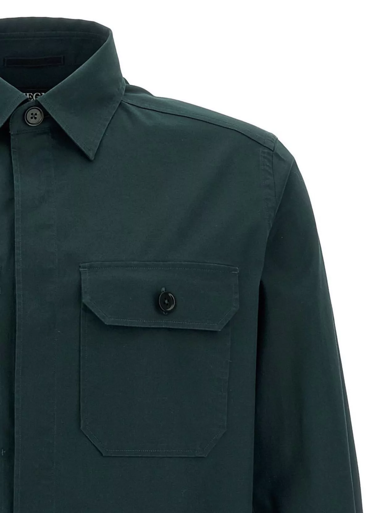 Shop Zegna High Quality Cotton Overshirt With Chest Pockets