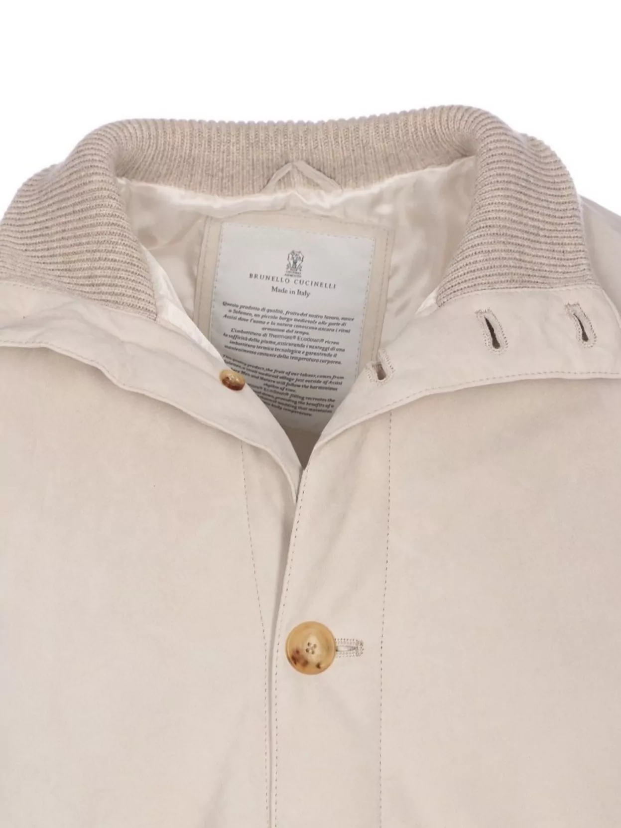 Brunello Cucinelli High Neck Knitted Jacket Pockets
